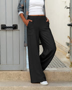 Women's High Rise Slim Fit Pants – Fitted Tailored Dress Trousers
