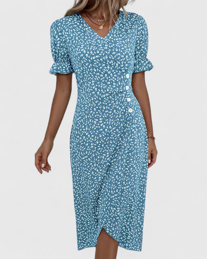 Women's Relaxed Midi Dress – Lightweight Flowy Day Dress
