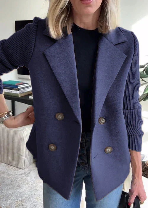 Women's Structured Tailored Coat – Classic Fit Button Front Overcoat