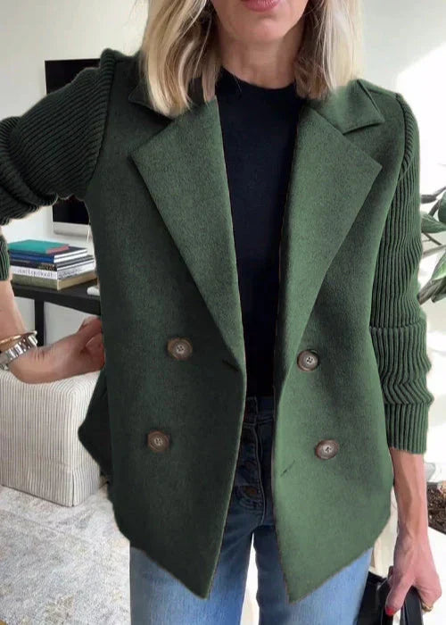 Women's Structured Tailored Coat – Classic Fit Button Front Overcoat