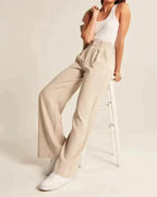 Women's Flowy Wide Leg Dress Pants – High Waist Tailored Trousers
