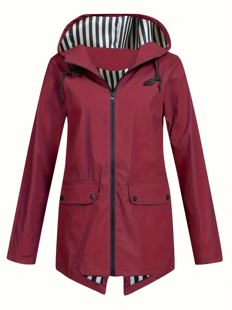 Women's Wind Resistant Hooded Jacket – Lightweight Outdoor Windbreaker