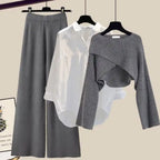 Women's High Waist Matching Set – Relaxed Top & Wide Leg Trousers