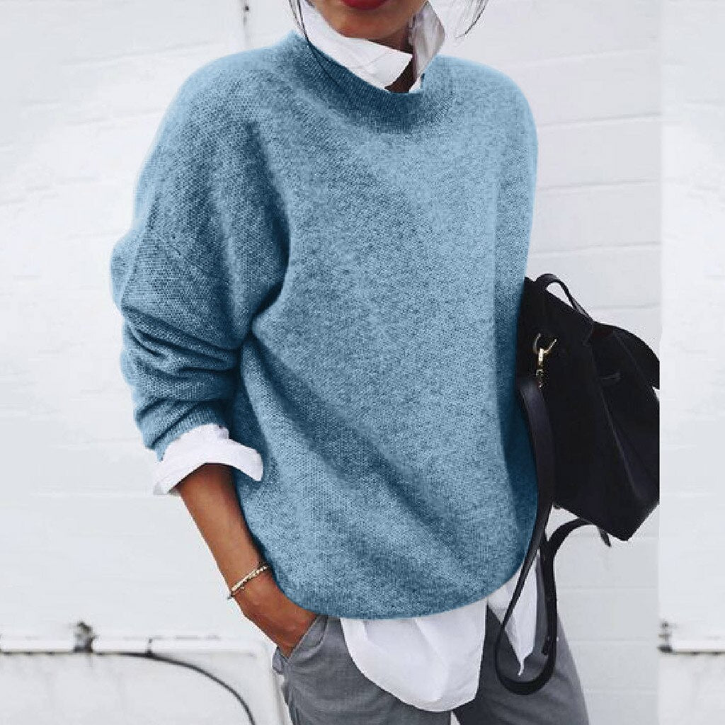 Women's Soft Knit Pullover – Relaxed Everyday Sweater
