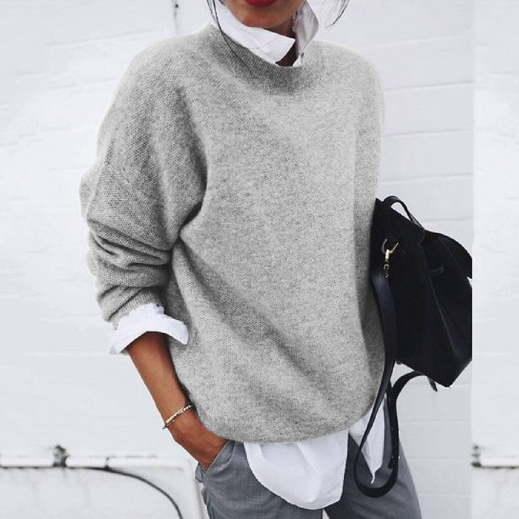 Women's Soft Knit Pullover – Relaxed Everyday Sweater