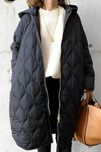 Women's Long Puffer Coat – Hooded Winter Jacket