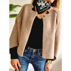 Women's Classic Tailored Coat – Structured Button Front Longline Coat