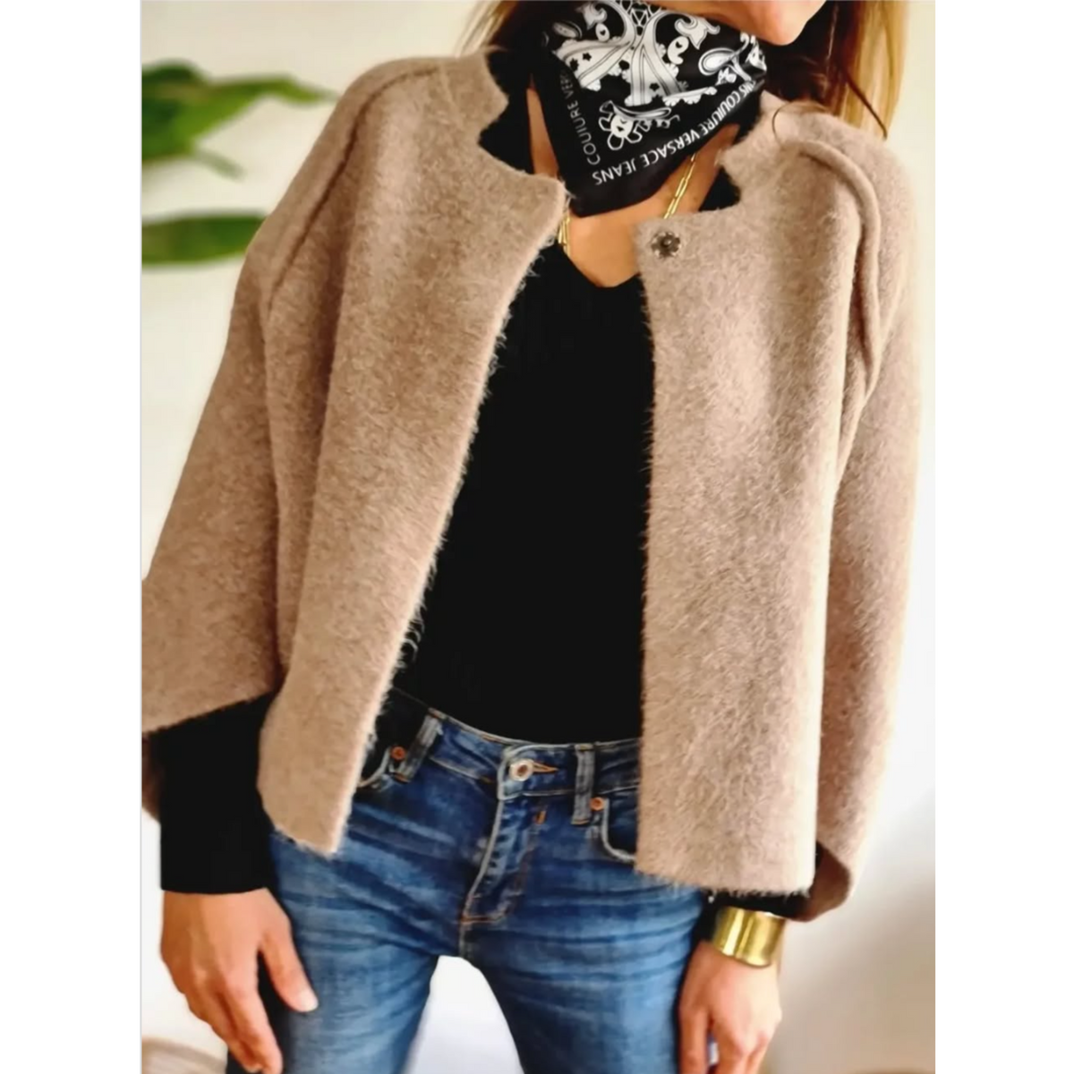 Women's Classic Tailored Coat – Structured Button Front Longline Coat