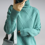 Women's Lightweight Roll Neck Sweater – Fine Knit Jumper