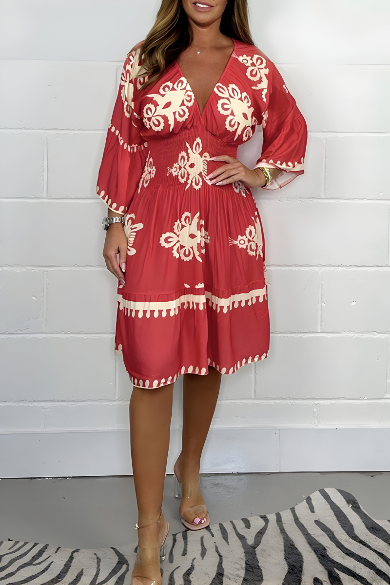 Women's Flowy Boho Occasion Dress – Relaxed Day-to-Evening Dress