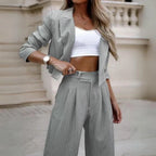 Women's Tailored Pants Set – Statement Top & Dressy Trousers