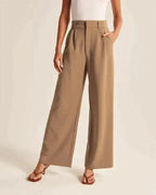 Women's Flowy Wide Leg Dress Pants – High Waist Tailored Trousers
