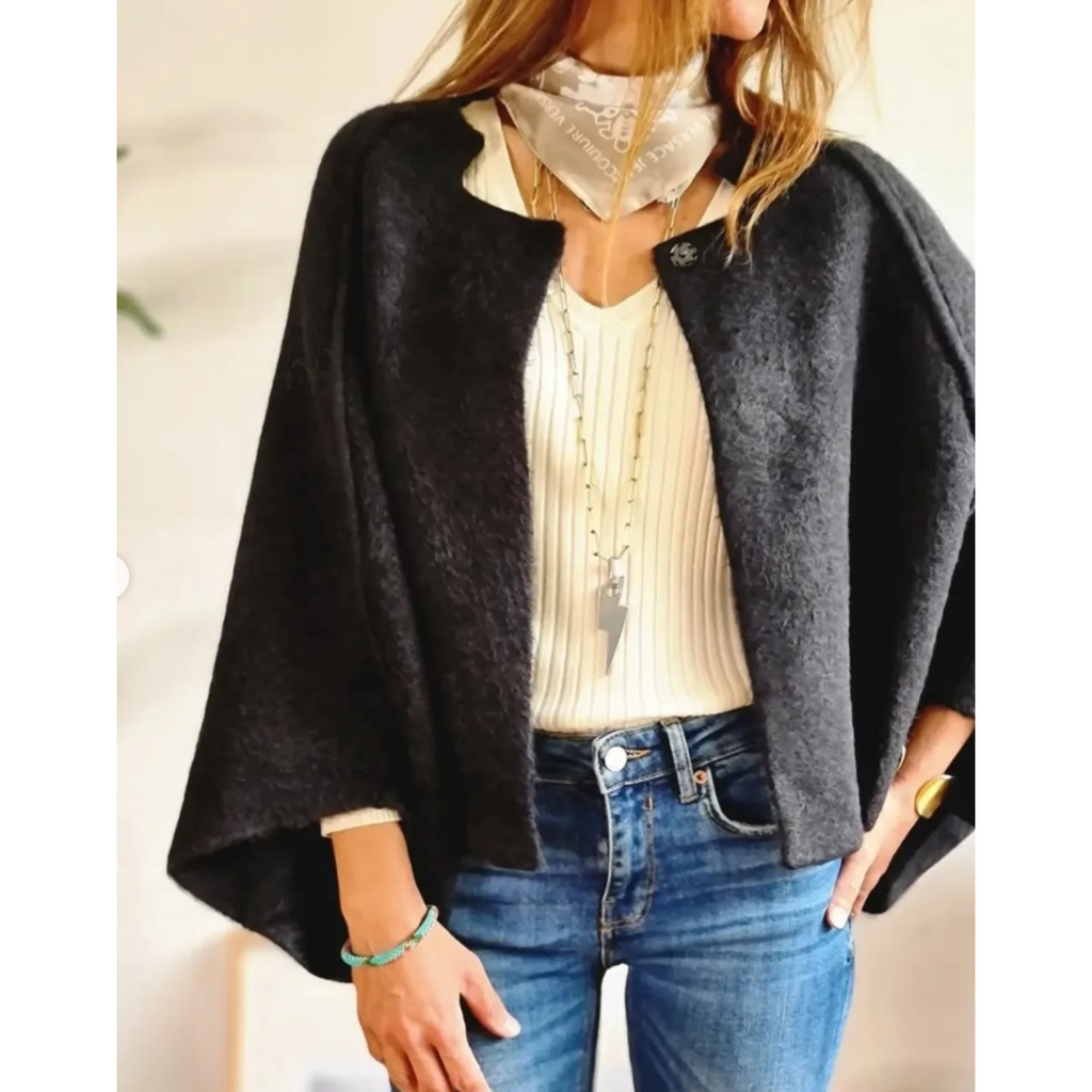 Women's Classic Tailored Coat – Structured Button Front Longline Coat