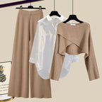 Women's High Waist Matching Set – Relaxed Top & Wide Leg Trousers
