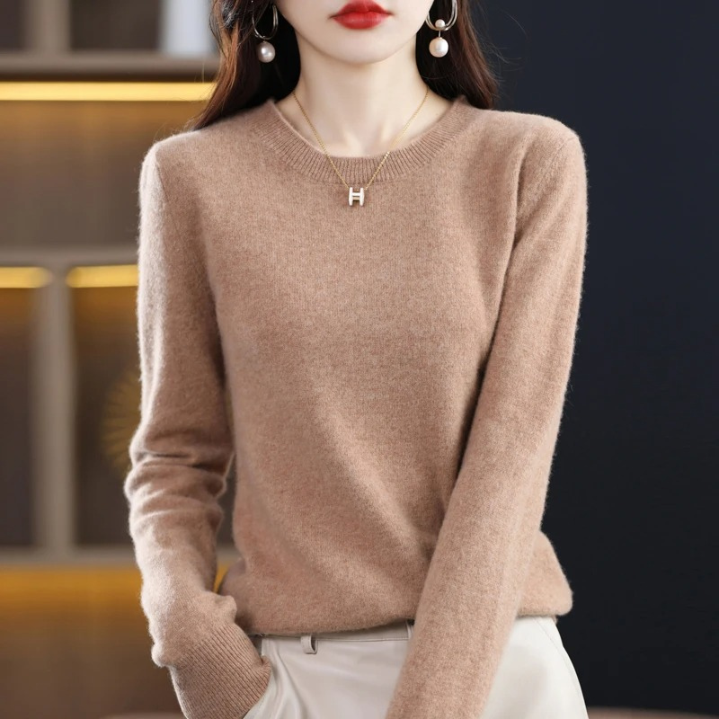 Women's Everyday Crew Neck Sweater – Soft Long Sleeve Knit Pullover