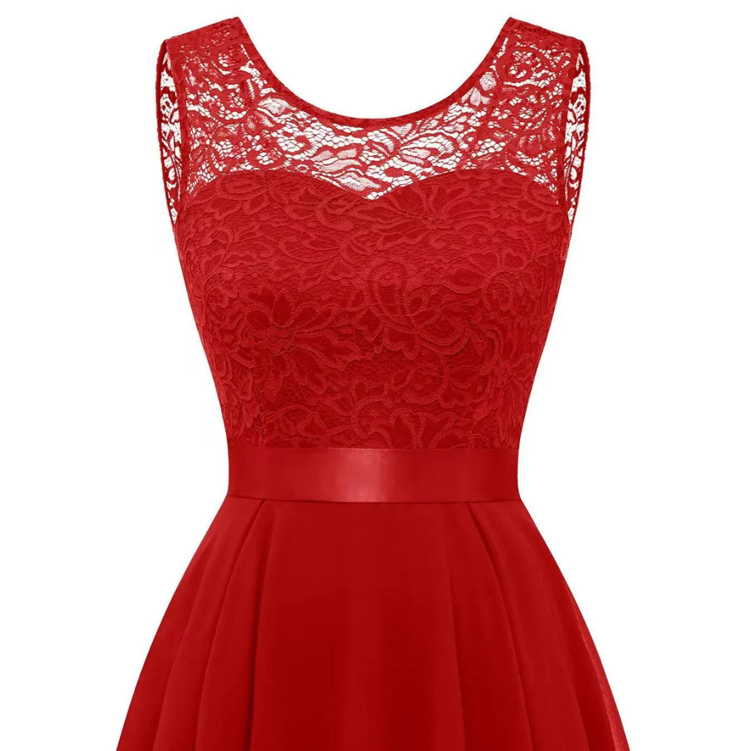 Women's High-Low Wedding Guest Midi Dress – Asymmetrical Flowy Occasion Dress