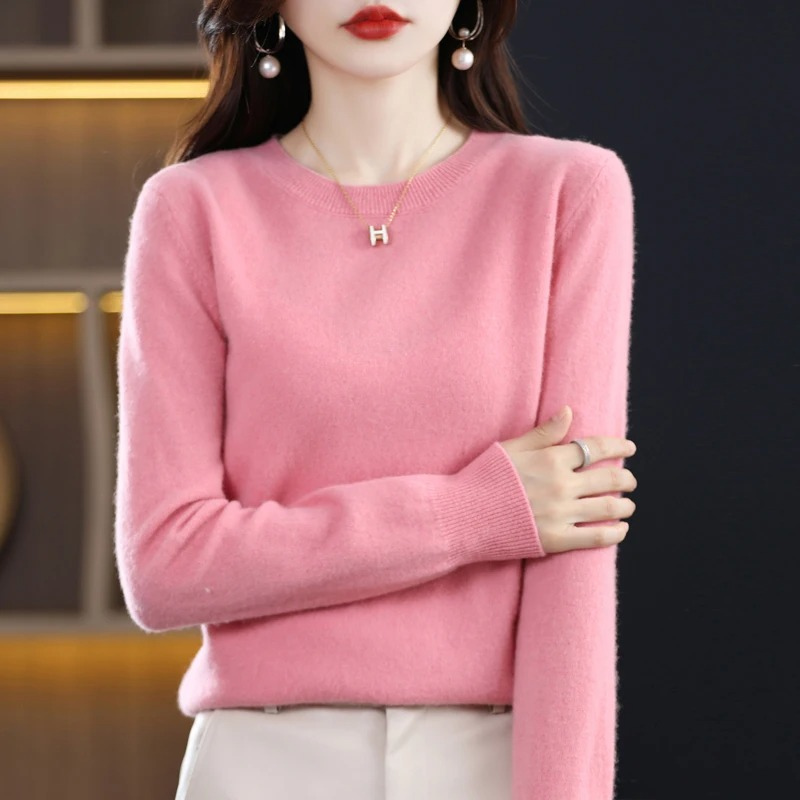 Women's Everyday Crew Neck Sweater – Soft Long Sleeve Knit Pullover
