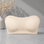 Women's Strapless Crossover Bra – Wireless Side Closure Support Bra
