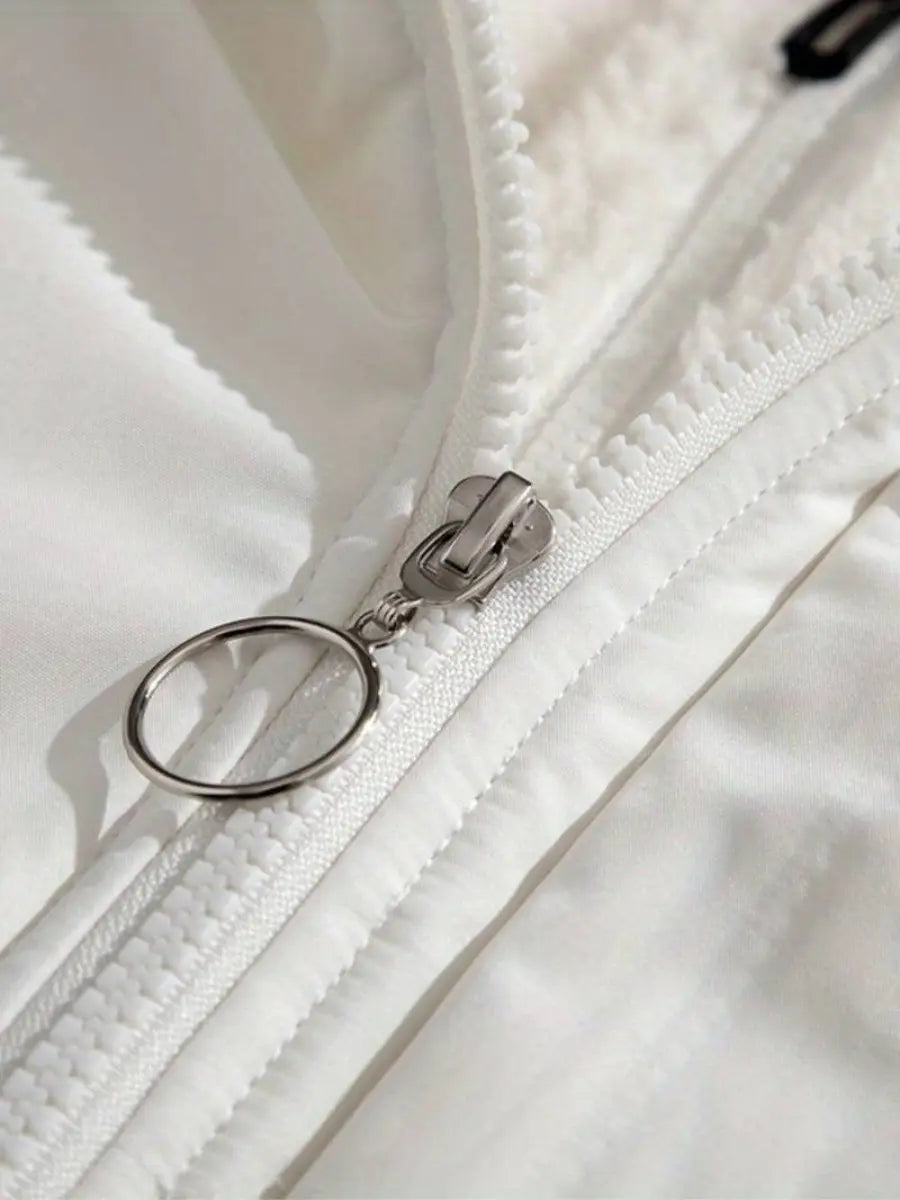 Women's Fleece Lined Winter Jacket – Hooded Zip Coat