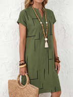 Women's Everyday Print Dress – Relaxed Flowy Day Dress