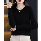 Women's Relaxed Crew Neck Knit Sweater – Soft Long Sleeve Pullover