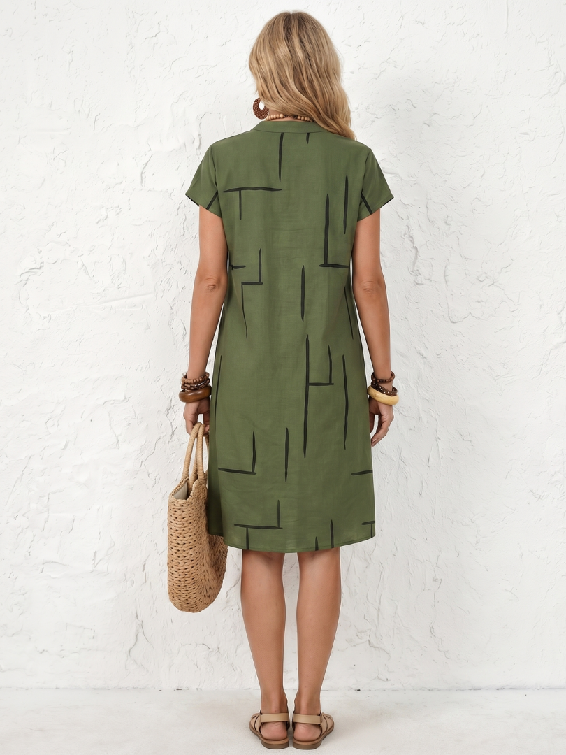 Women's Everyday Print Dress – Relaxed Flowy Day Dress