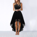 Women's High-Low Wedding Guest Midi Dress – Asymmetrical Flowy Occasion Dress