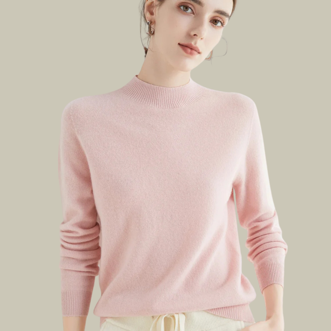 Women's Fitted Turtleneck Sweater – Classic Roll Neck Winter Sweater