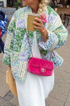Women's Floral Pocket Cardigan – Open Front Long Sleeve Cardigan