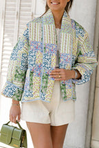 Women's Floral Pocket Cardigan – Open Front Long Sleeve Cardigan