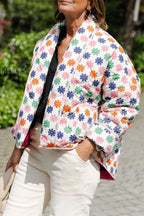 Women's Floral Pocket Cardigan – Open Front Long Sleeve Cardigan