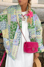 Women's Floral Pocket Cardigan – Open Front Long Sleeve Cardigan