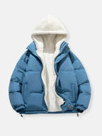 Women's Fleece Lined Winter Jacket – Hooded Zip Coat
