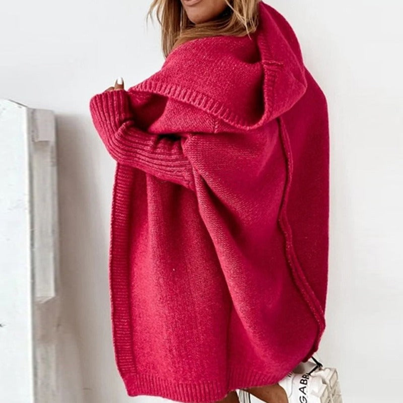 Women's Relaxed Longline Cardigan – Cozy Open Front Winter Cardigan