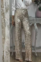 Women's Sequin Pants – High Waist Cocktail Pants