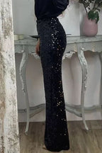 Women's Sequin Pants – High Waist Cocktail Pants