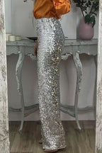 Women's Sequin Pants – High Waist Cocktail Pants