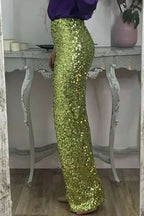 Women's Sequin Pants – High Waist Cocktail Pants