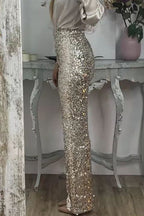 Women's Sequin Pants – High Waist Cocktail Pants