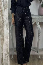 Women's Sequin Pants – High Waist Cocktail Pants