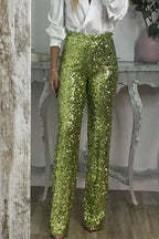 Women's Sequin Pants – High Waist Cocktail Pants