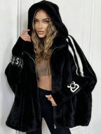 Women's Hooded Winter Coat – Padded Longline Cold Weather Overcoat