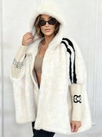 Women's Hooded Winter Coat – Padded Longline Cold Weather Overcoat