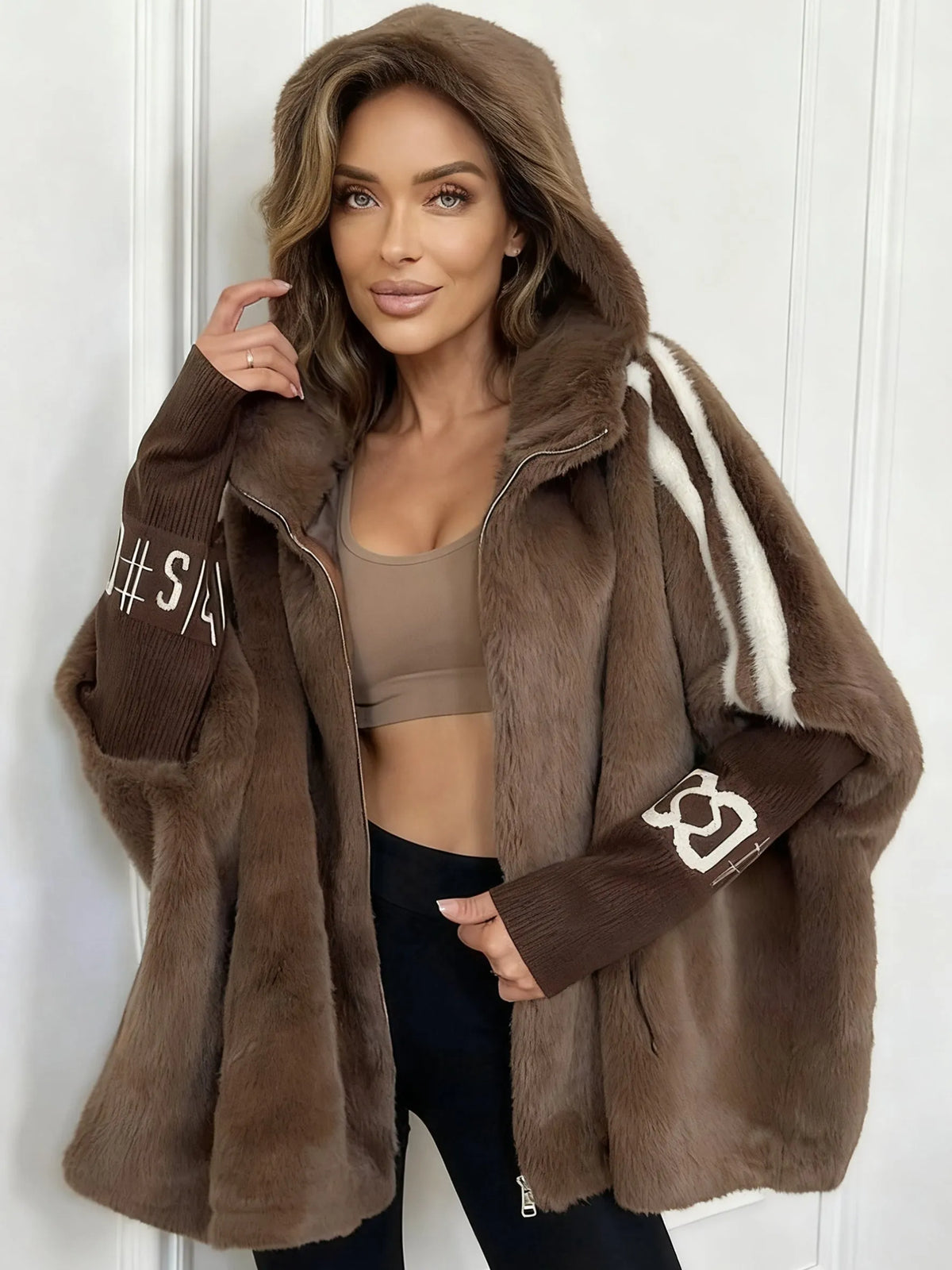Women's Hooded Winter Coat – Padded Longline Cold Weather Overcoat