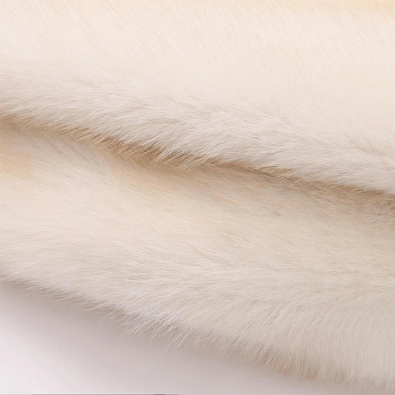 Women's Oversized Faux Fur Coat – Fluffy Winter Statement Jacket