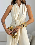 Alanah | Halter Neck Formal Jumpsuit