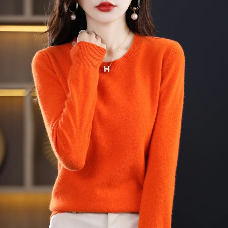 Women's Everyday Crew Neck Sweater – Soft Long Sleeve Knit Pullover