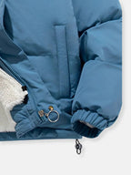 Women's Fleece Lined Winter Jacket – Hooded Zip Coat