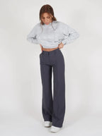 Women's Wide Leg Dress Pants – High Waist Tailored Fitted Waist Trousers