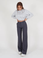 Women's Classic Straight Leg Pants – High Waist Tailored Dress Trousers